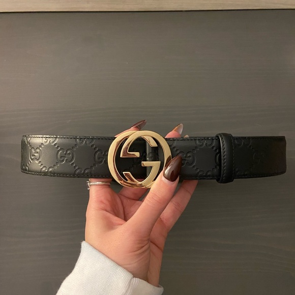 Black Leather Gucci Belt🖤 -size 85-34✨ - Picture 4 of 5
